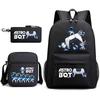 Astro Bot Children's School Bag, Cosmic Robot Elementary School Student Starry Sky Backpack Leisure Bag