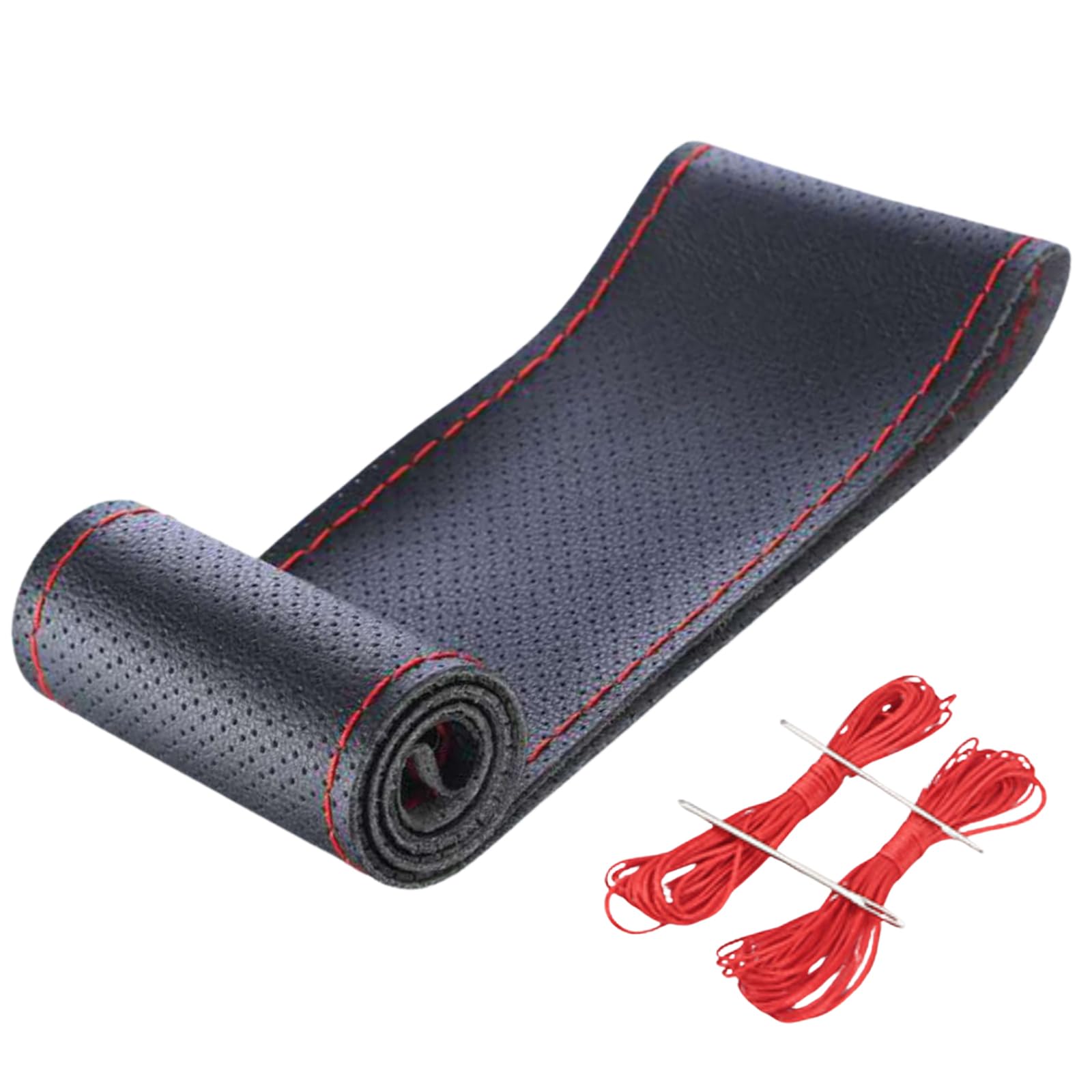 

sakurawing Чехол на руль, Руль, Противоскользящий, Ухват, Спортивный протектор, Светлый тигр, Плетение, Перфорация, 14,2 дюйма (36 см), Черный Красный 36cm