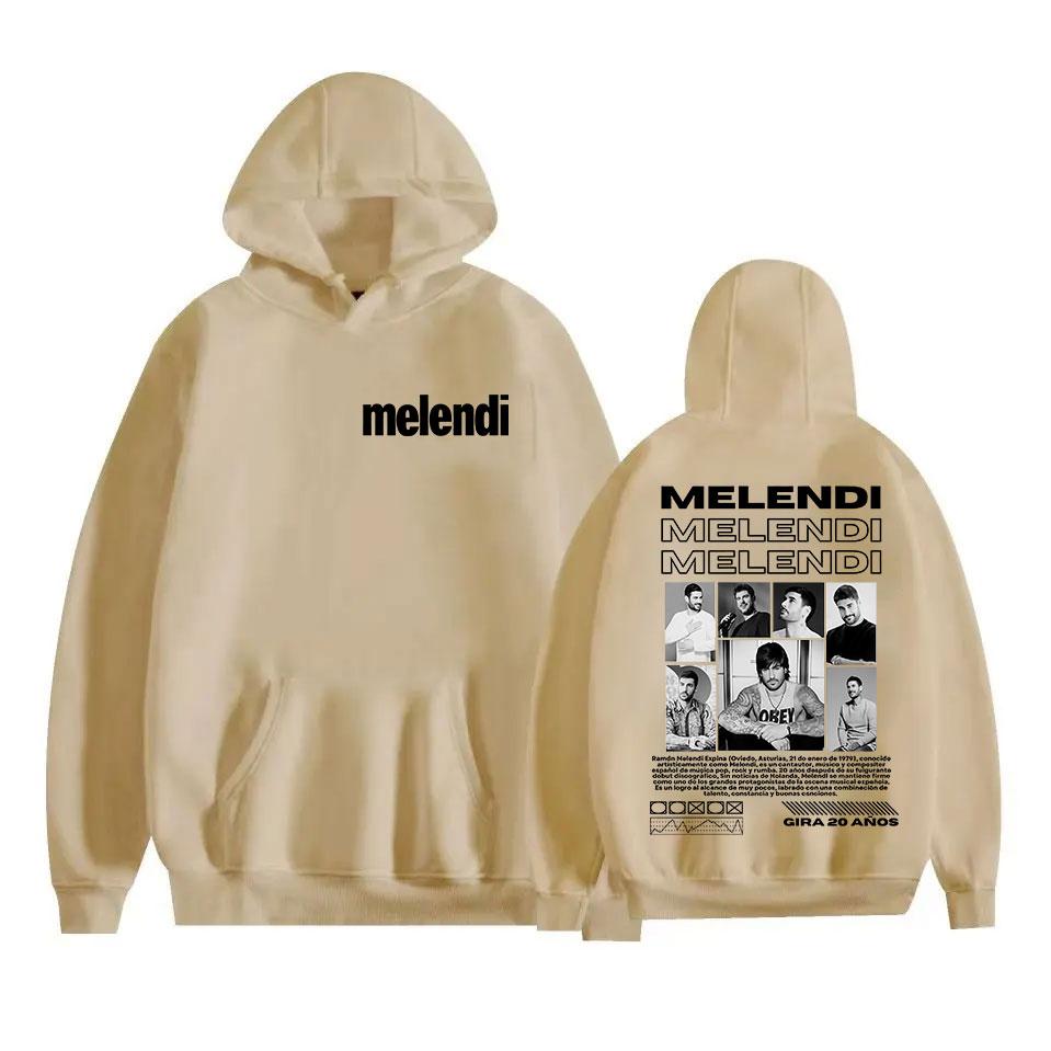 Melendi Tour Album  Fans Hoodie Men's Rap Hip Hop Punk Gothic Pullover Sweatshirt Unisex Casual Oversized Hooded Streetwear