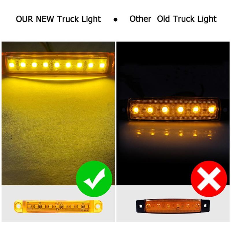 Truck Side Light Warning Car Light 12V24V Wide Voltage 9 Led Truck Side Light Signal Light Show Width Light