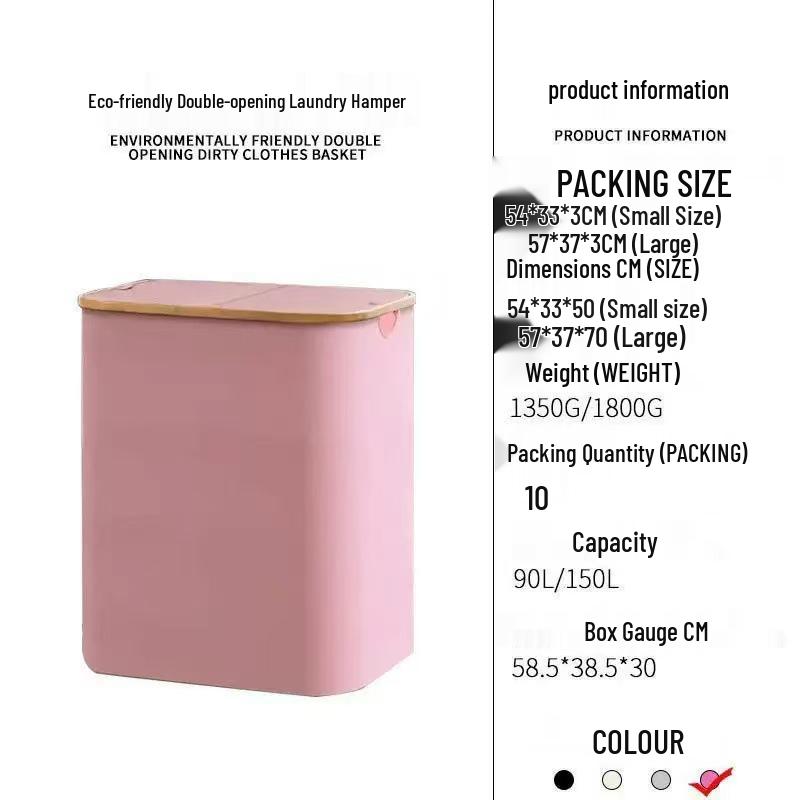 Foldable Waterproof Laundry Basket for Bathroom, Large Fabric Dirty Clothes Storage.