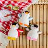 Cartoon 4-inch Pendant Keychain Atmosphere Doll Cute Rabbit Backpack Accessories Grab Machine Doll Boutique