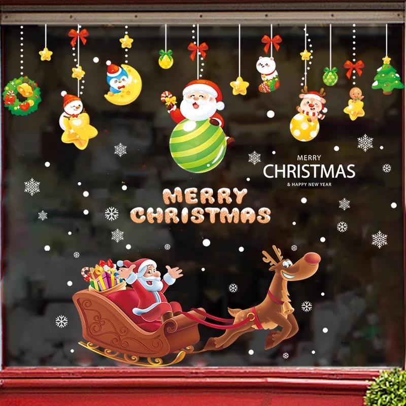 Juldags klocka Fönsterdekaler (2-pack)