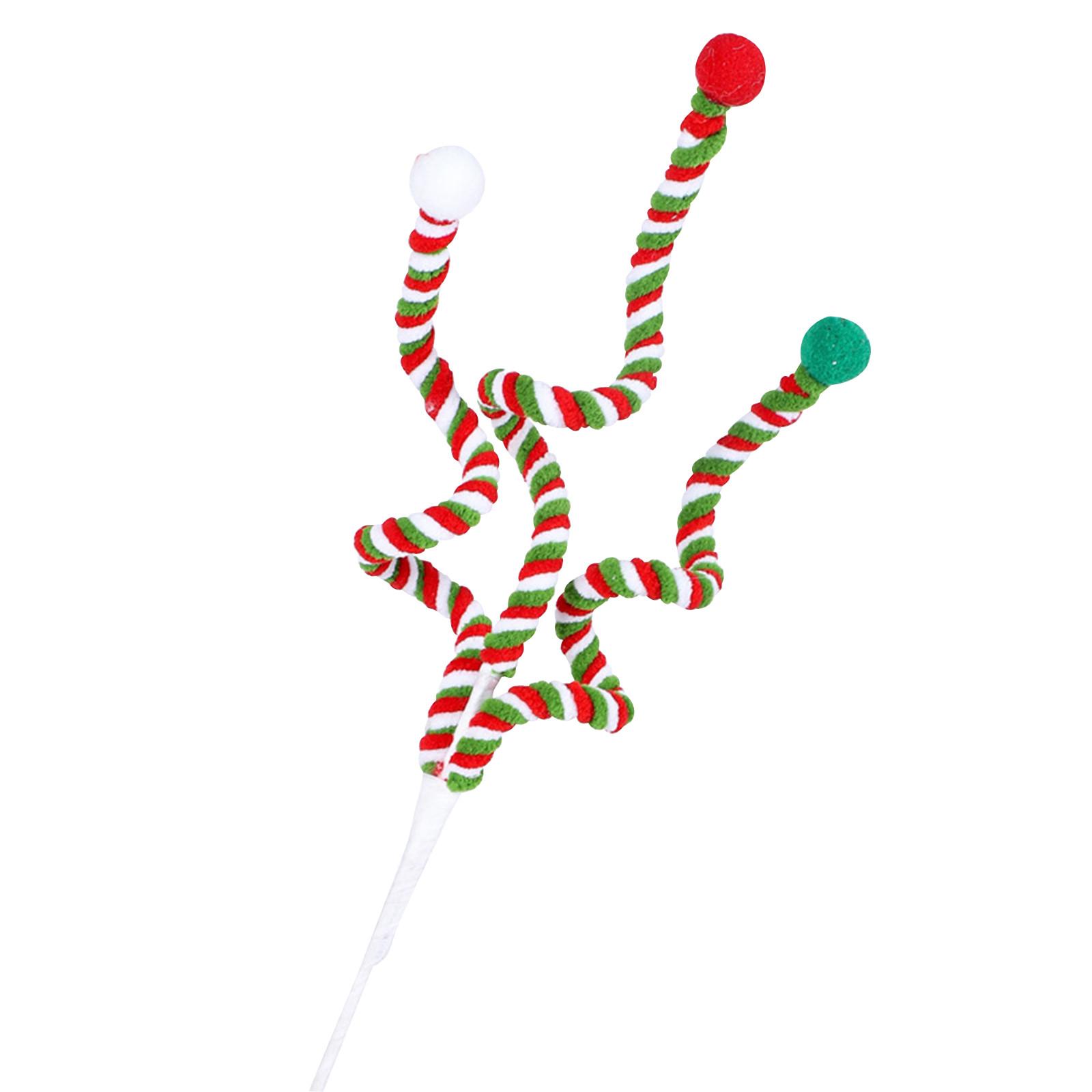 

Рождественские черенки в полоску красного и белого цвета, рождественские черенки в форме колокольчиков конфетного цвета, 19,6 дюйма One Size