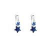 2024 Trendy Blue Star 925 Sterling Silver Stud Earrings - Cute Summer Ear Cuffs for Women
