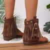 2025 New Women's Retro Sandals Gladiator Ladies Clip Toe Vintage Boots Casual Tassel Rome Summer Woman Shoes Female
