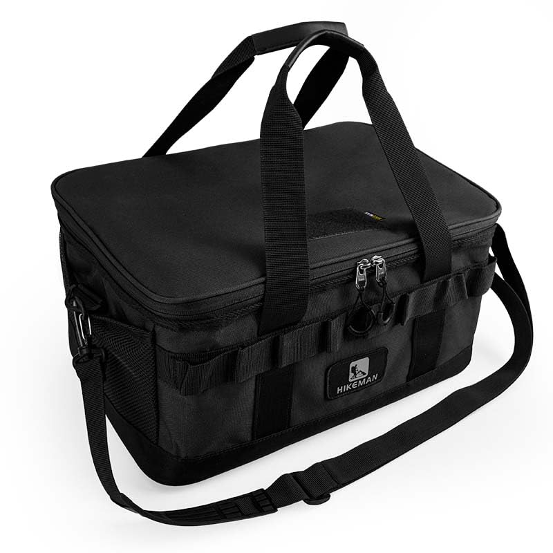 

Soft Container, Camping Storage Box, Gear Case, Freestanding, Cushioned, PVC Lining, Dividers, Container Box, Outdoor Storage Case, BBQ (Black)