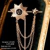 Baroque Rhinestone Pearl Corsage Necklace Brooch - Retro British Court Suit Accessory