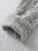 Women's Slim-Fit U-Neck Lace Crochet Mesh Bodysuit