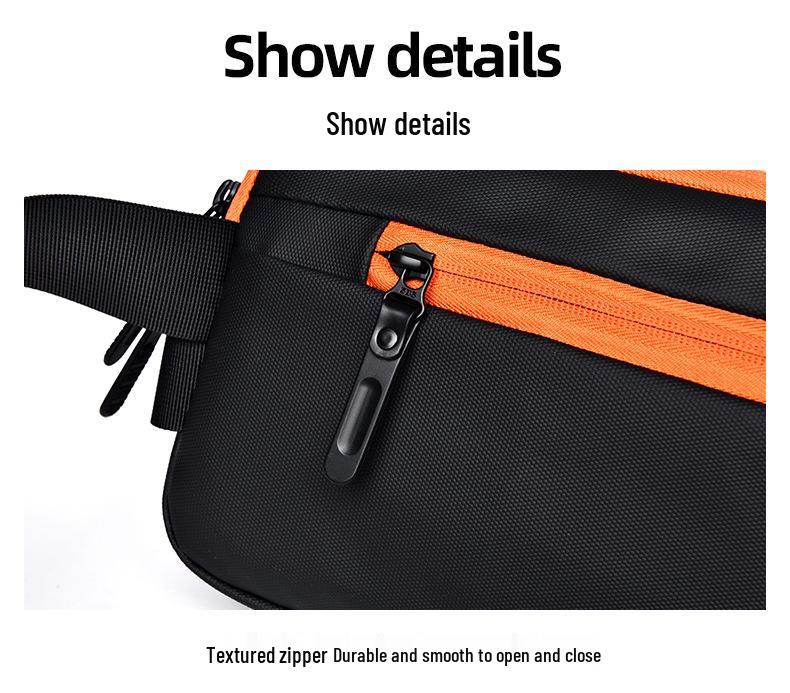 Men's Trendy Patchwork Chest Bag: Fashionable Crossbody for Commuting & Travel
