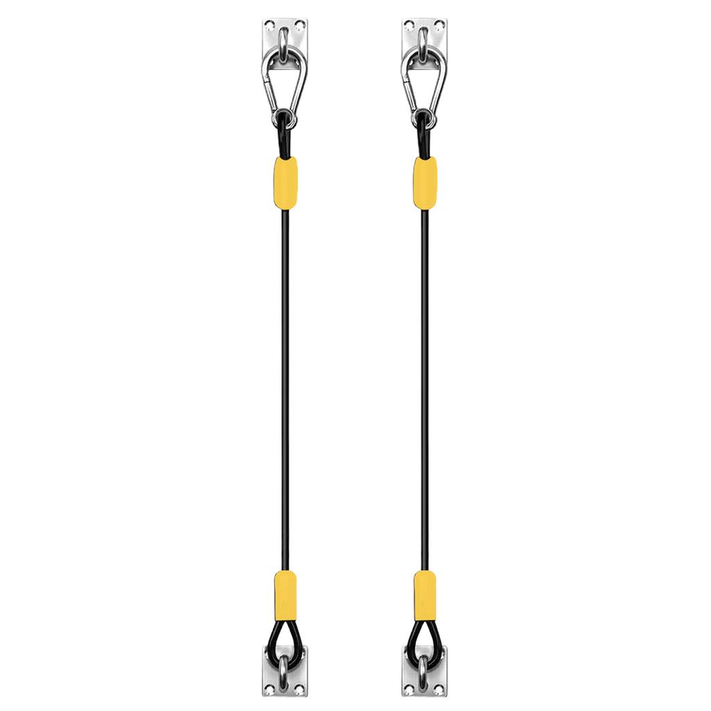 Pack Of 2 Heavy Duty Garbage Can Lid Locks Secure Outdoor Bin Lids with Steel Cable Straps Bin Lid Security Locks Set