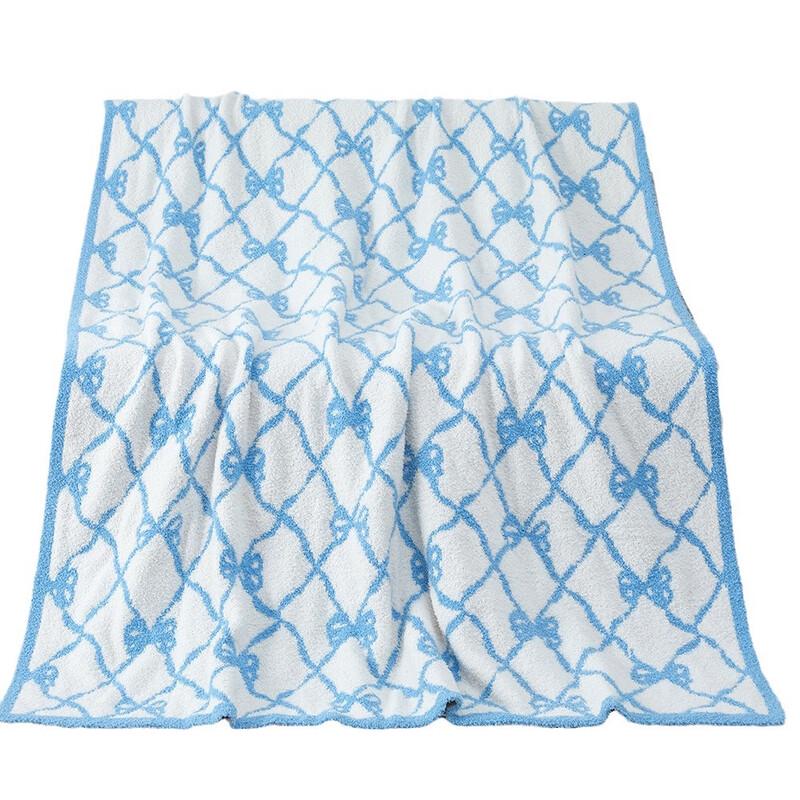 LISM Decorative Bow Throw Blanket