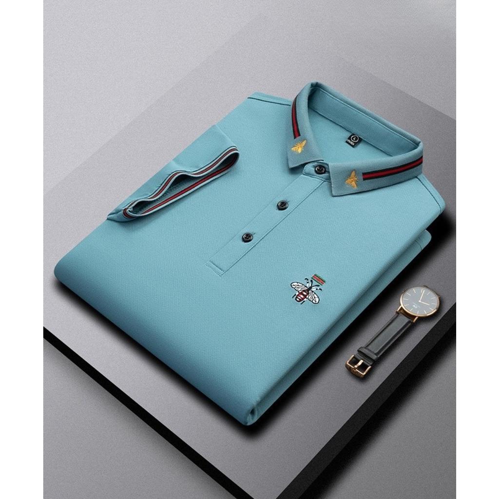 STORN Luxury Brand Quality Men's Polo Shirt Exquisite Bee Embroid Short Sleeve Summer Lapel T-Shirt Business Casual Trend Menswea Top