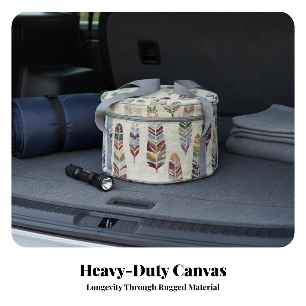 Camping Storage Bag Portable Cylindrical Soft-Sided for Campers