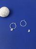 Sattchi Bird Silver Hoop