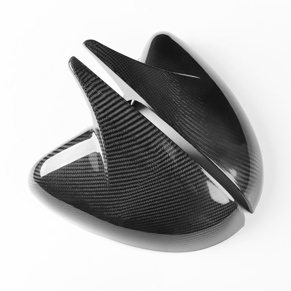 2x Real Carbon Fiber Rear Side View Mirrors Cover Trim For KIA Stinger 2018-2022