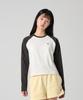 Women'S C-Logo Raglan Long Sleeve T-Shirt Charcoal