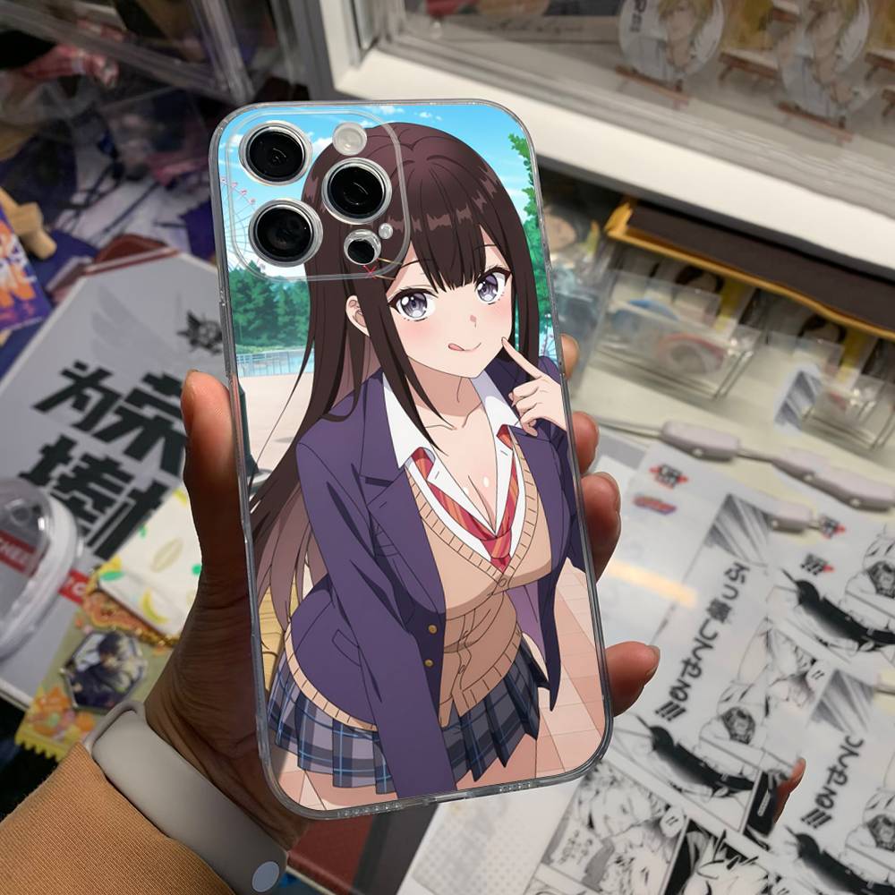 Cute Cartoon Japanese Anime Girl Clear Silicone Soft Phone Case For iPhone 11 12 13 14 15 16 Mini 17 Pro Max TPU Phone Case