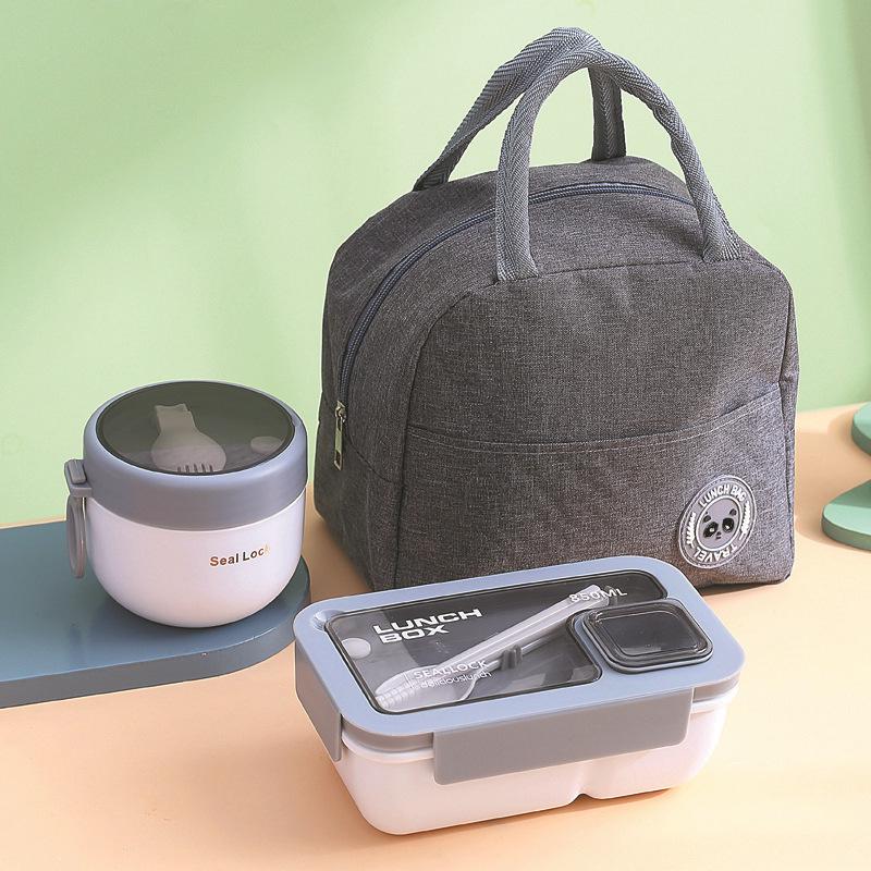 Compact Microwaveable Lunch Box with Compartments for Students & Office Workers