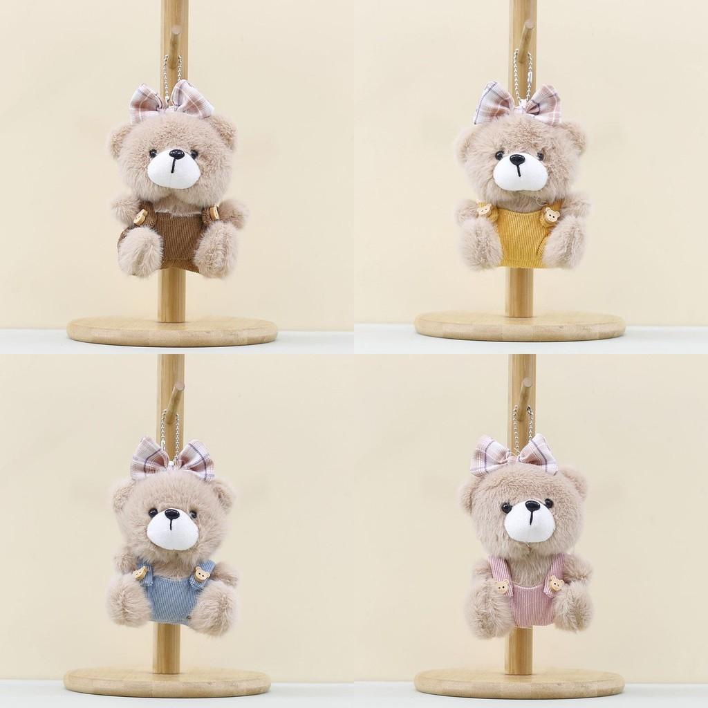 Adorable Bear Cartoon Plush Keychain With Pp Cotton Filling For Decor Bag