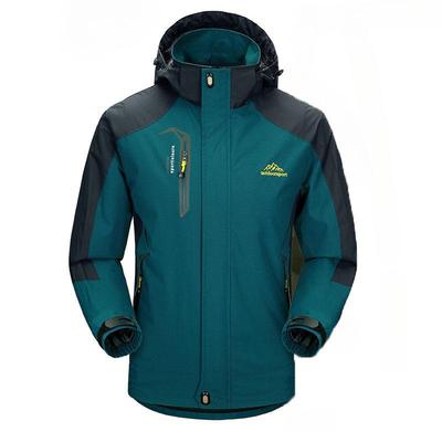 Kurtka Outdoor dla mężczyzn z kapturem, wiatroszczelna, wodoodporna, przeciwdeszczowa, wiatrówka, 5 kieszeni, kurtka do wędrówek, biegania