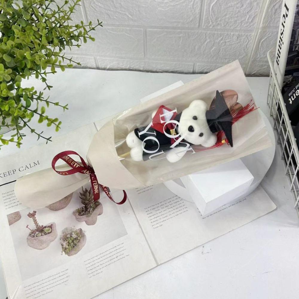 36cm Tierstrauß Meister Bär Cartoon Lieblicher Bär Neuer Bärenstrauß Valentinstag