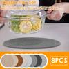 8 Pcs Insulated Placemat Heat Resistant Woven Table Mat Multipurpose 25CM Circular Kitchen Placemat for Home Kitchen Dining Room