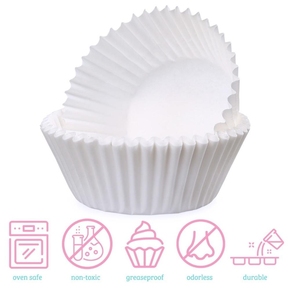 100 PACK BAKING CUP Premium Grease Proof Food Grade Cupcake Liners, Oven, Microwave Safe, Great for Muffins, Desserts, and More