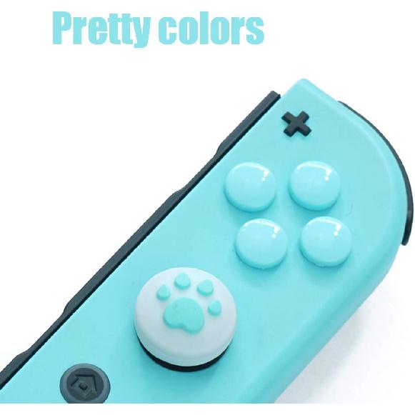 Paw Print Thumb Grip Caps for Nintendo Switch, Button Cap Set for Nintendo Switch Joy-con - Animal Crossing New Horizons Theme