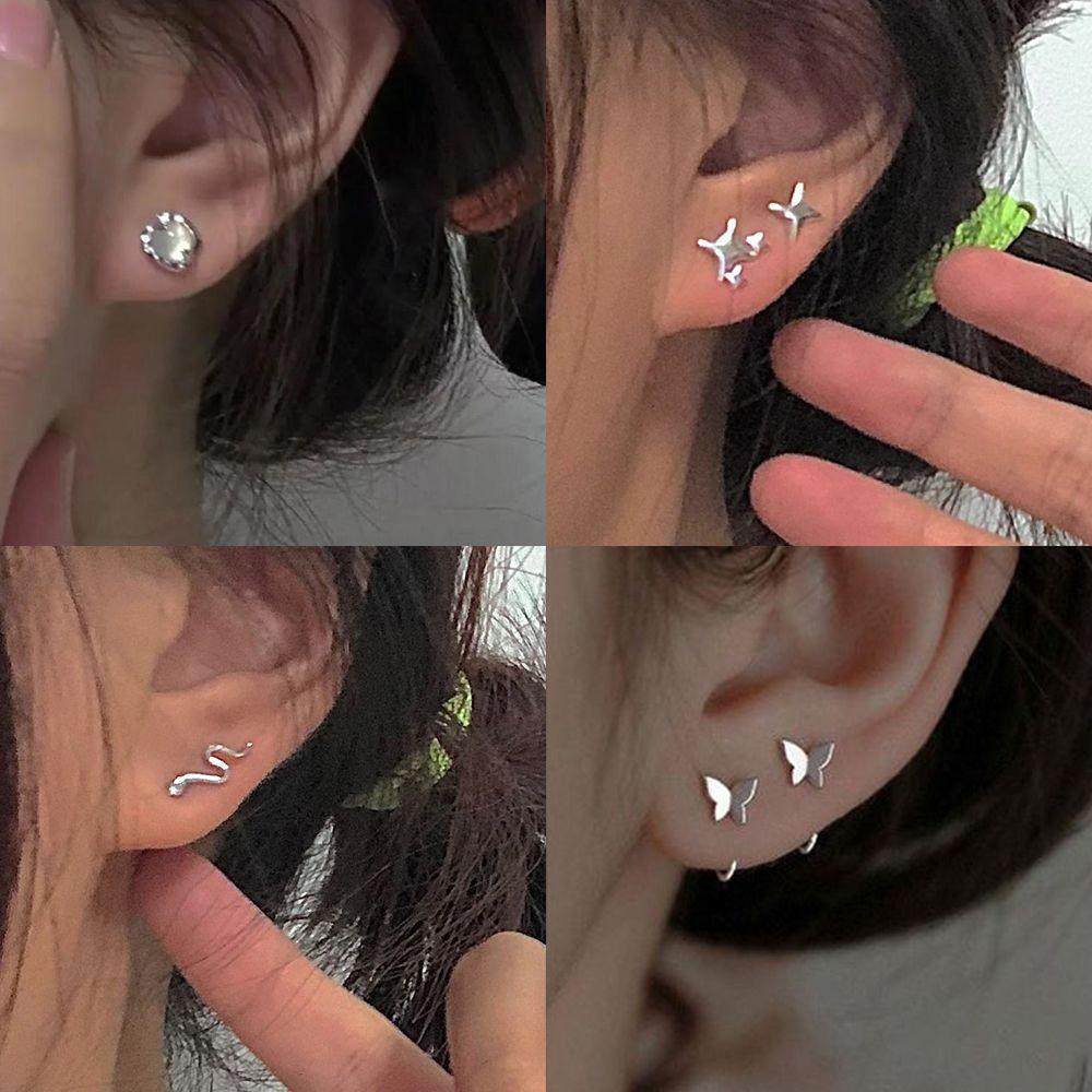 Cercei Nișă Stil Aloof: Argint Sterling 925 cu Eleganță de Basm, Design Minimalist în Stil Național.