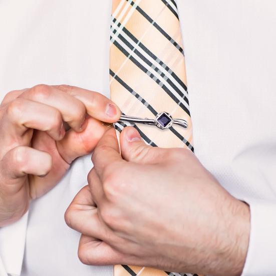 Herren Krawattenklammer Rosenblume Flügelform Reversnadel Abnehmbares Design Formelle Kleidung Krawattenhalter Pendlerkleidung Accessoire