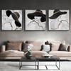 Abstract Lines Marble Pattern Decorative Canvas Painting of Women Waring Hats and Red Lips Posters and Prints Wall Art  Cuadros