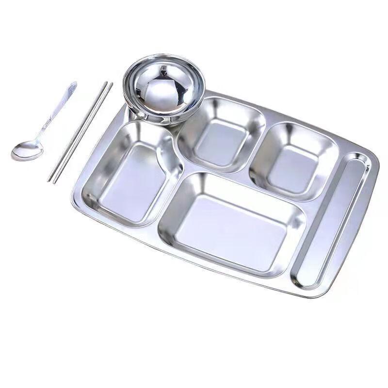 Jingzhou 304 Stainless Steel Kids Multi-Compartment Meal Plate