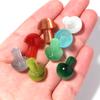 5Pcs/Lot 20×15mm Cat's Eye Beads Colorful Mushroom Shaped  Nonporous Accessories For Jewelry Production Diy Charm Pendant