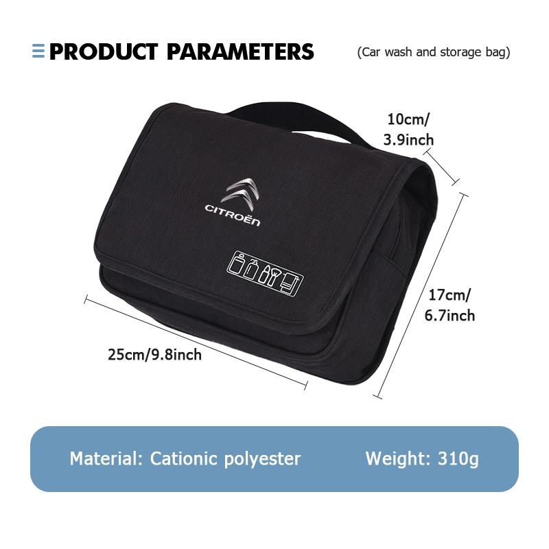 POOR1 Travel Waterproof Folding Toiletry Cosmetic Storage Make Up Bag For Citroen Grand Berlingo Jumper Celysee Xsara Picasso Aircross