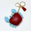 1 Pcs Simple And Fashionable Leather Crab Car Keychain Bag Creative Headphone Bag Pendant Accessories