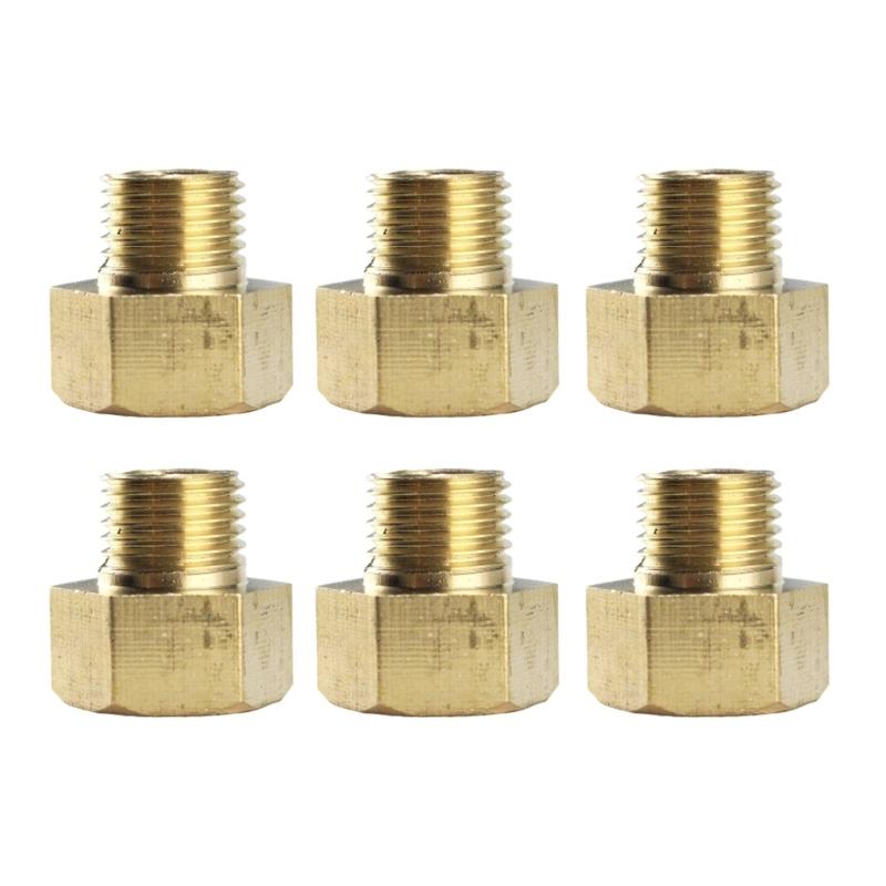 6pcs/set Versatile Brass Adapter Thread Hose Connector Hose Reducer Quick Fixing Heavy Duty for Water Supply Lines