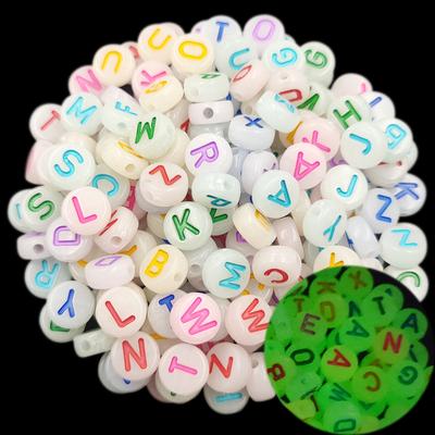 Necklace Bracelet Jewelry Making Pendant Loose Beads Noctilucous Wholesale Star Moon Letter Number 20/50Pcs DIY For
