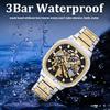 TEVISE Automatic Mechanical Watch Stainless Steel Men' S Business Luxury Steel Strip Watches Square Dial Waterproof Luminous Wristwatch