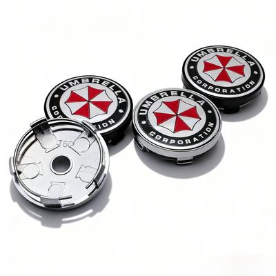 4 pezzi Stemmi Emblema Logo Ombrello Tappi Centrali Ruota Auto 60MM 56MM Coprimozzo Ruota Tappo Mozzo Cerchione Copertura Sostituzione Accessori Styling Auto