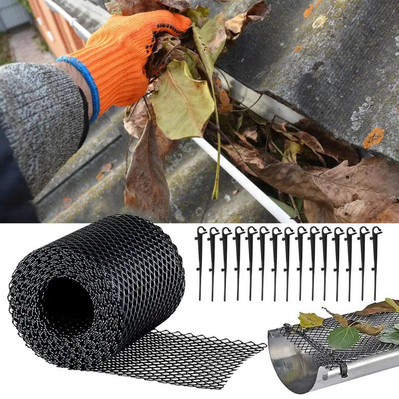 Plastic Leaf Guard Net for Gutters - Anti-Clogging Garden Accessory