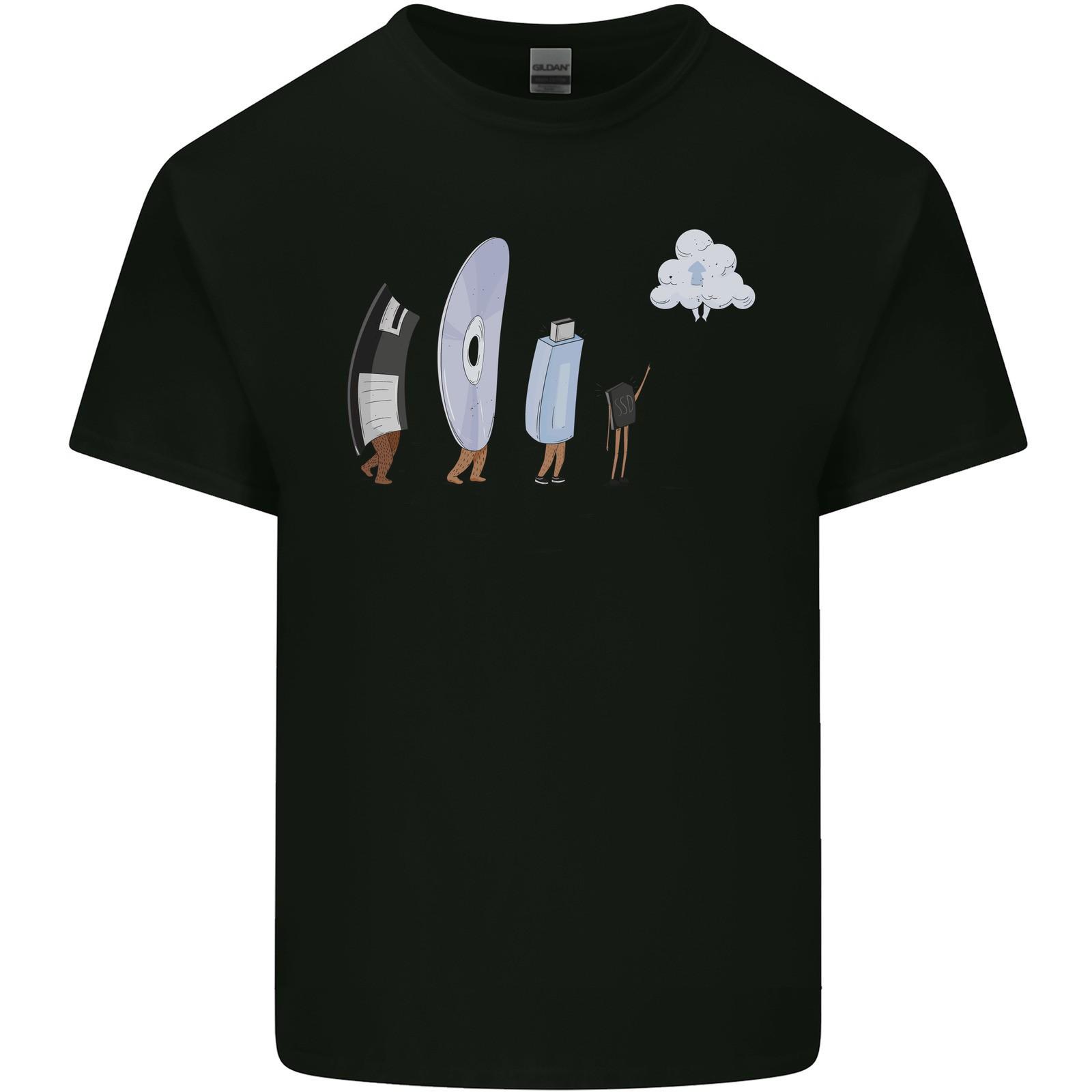 Funny Storage Evolution IT Retro PC Device Mens Light Cotton T-Shirt S