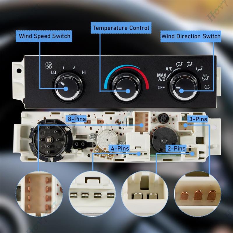 599-217 HVAC For 1996-2014 Chevrolet Express 1500 2500 3500 GMC Savana Heater A/C Control Switch Front Climate Control Module