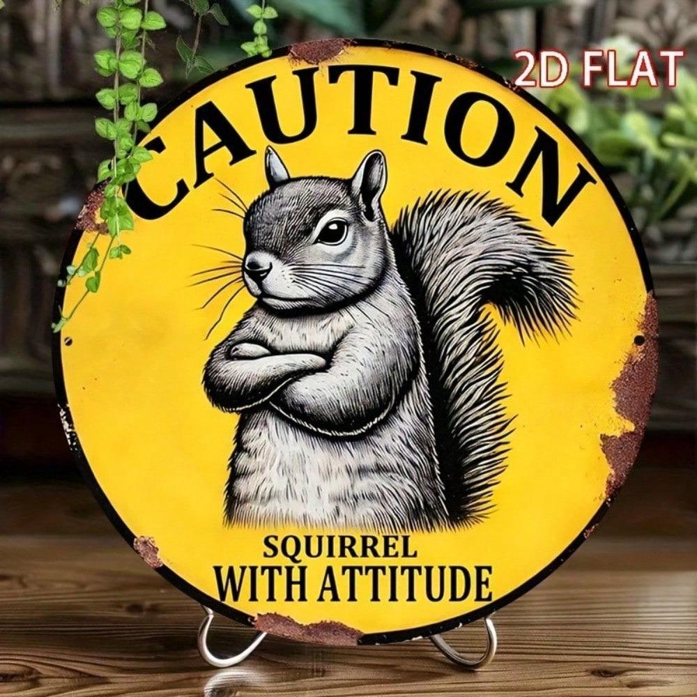 2D Vintage Round Metal Wall Sign Farmhouse Garage Garden Home Decor