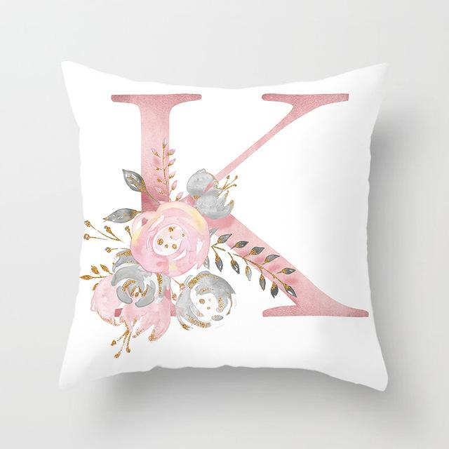 26 Letters Cushion Cover Letter Home Decorative Pillowcase Polyester Throw Pillow Case Cushion Cover For Sofa Almohada Hot Zt25