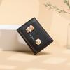 Small Wallet for Girls Women PU Leather Cute Wallet Card Holder Coin Purse for Daily Use Black