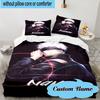 Custom Name 3PCS Light Darkness Jujutsu Bedding Set, Including 1pc Duvet Cover And 2pcs Pillowcases, Suitable for Dorms and Bedrooms Gift