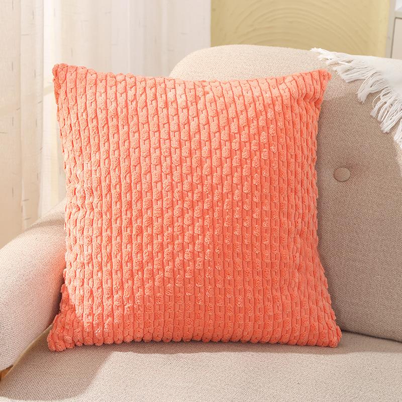 Short Corduroy Pillow New Pillow Cover Modern Nordic Ins Style Cushion Solid Color Cushion