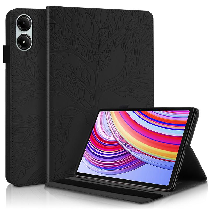 Funda For Redmi Pad Pro Case 12.1 Inch Emboss Tree PU Leather Flip Cover for Capa Poco Pad Xiaomi Redmi Pad Pro Case Coque 12.1"