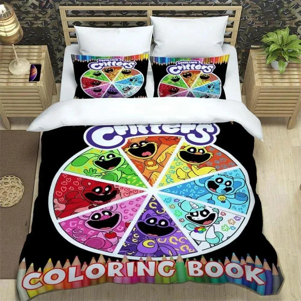 3D Cartoon S-smiling critters Bedding Set Printed Bed Set With Pillowcase Bed Duvet Cover Soft Queen King Size Bedclothes Home